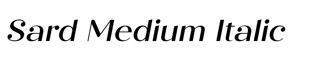 Sard Medium Italic
